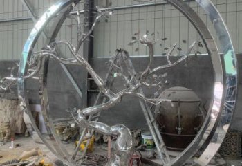 梅花樹雕塑預(yù)定，鍛造工藝，不銹鋼梅花樹雕塑指用