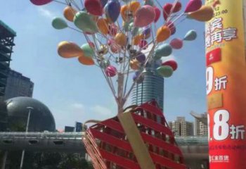 氣球樹雕塑定價，景區(qū)雕塑，玻璃鋼氣球樹雕塑生產(chǎn)商