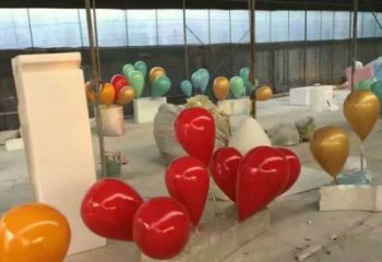 氣球樹雕塑加工，花園小品，制造玻璃鋼氣球樹雕塑廠家