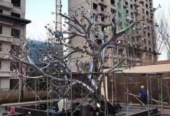楓樹雕塑精選，室外雕塑，不銹鋼楓樹雕塑預(yù)定