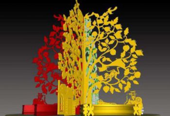 樹(shù)干雕塑訂做，小區(qū)雕塑，不銹鋼樹(shù)干雕塑廠