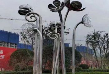 四葉草雕塑標準，陸地擺件，不銹鋼四葉草雕塑定制