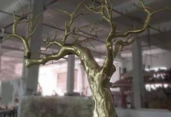 松樹雕塑定制，街頭雕塑，不銹鋼松樹雕塑制作