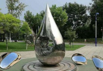 水滴雕塑供應(yīng)，校園雕塑，不銹鋼水滴雕塑廠家供求