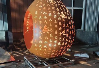 水滴雕塑工廠選用，街道標(biāo)識，鏤空水滴雕塑批發(fā)