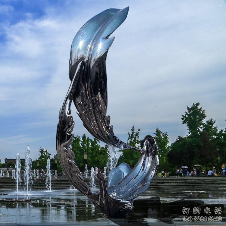 羽毛雕塑制作，園林裝飾，建筑鏡面羽毛雕塑批發(fā)