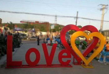 字母love雕塑精選，美陳雕塑，不銹鋼love雕塑通用