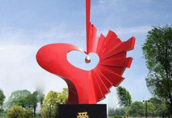 愛心雕塑制造商，城市雕塑，不銹鋼愛心雕塑觀賞型