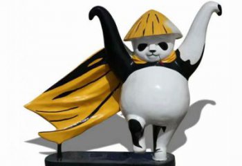 地產(chǎn)熊貓雕塑定做，城區(qū)小品，景觀彩繪熊貓雕塑定價(jià)