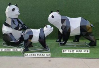熊貓雕塑定制，歐式風(fēng)格，卡通熊貓雕塑生產(chǎn)廠家