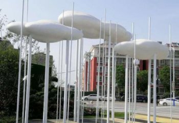 室內(nèi)云梯雕塑，拉絲景觀雕塑，抽象效果
