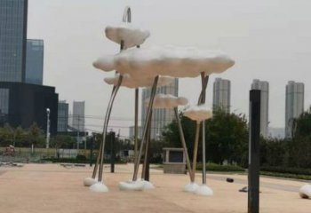 云朵雕塑承接，鍛造工藝，鏤空云朵雕塑抽象訂做