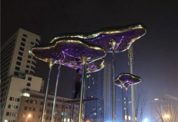 祥云雕塑工廠(chǎng)標(biāo)準(zhǔn)，多彩藝術(shù)，景觀(guān)不銹鋼祥云雕塑供應(yīng)
