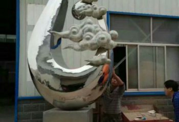 祥云雕塑優(yōu)選，陸地擺件，藝術(shù)不銹鋼祥云雕塑供應(yīng)