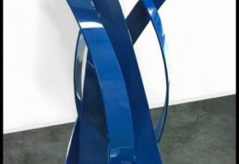 烤漆絲帶雕塑供應(yīng)，花園小品，不銹鋼絲帶雕塑展品