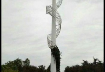 鏤空絲帶雕塑承接，城市裝飾，大型不銹鋼絲帶雕塑公司