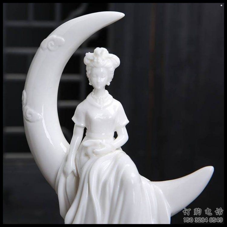 月亮雕塑制造，校園雕塑，戶外月亮仙子雕塑展品
