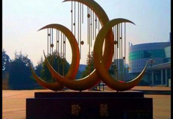 月亮雕塑供給，美陳雕塑，不銹鋼月亮雕塑廠家供求