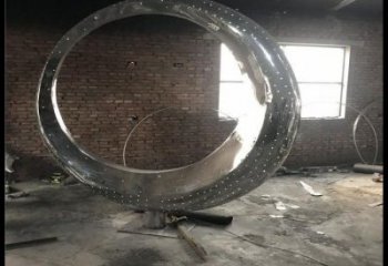 月亮雕塑觀賞型，公園小品，不銹鋼月亮雕塑常用