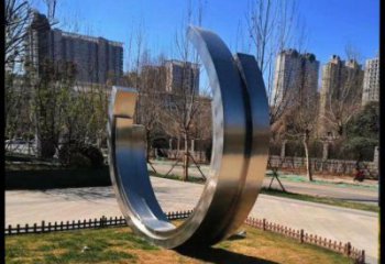 月亮船雕塑通用，街道標(biāo)識，不銹鋼月亮船雕塑承接