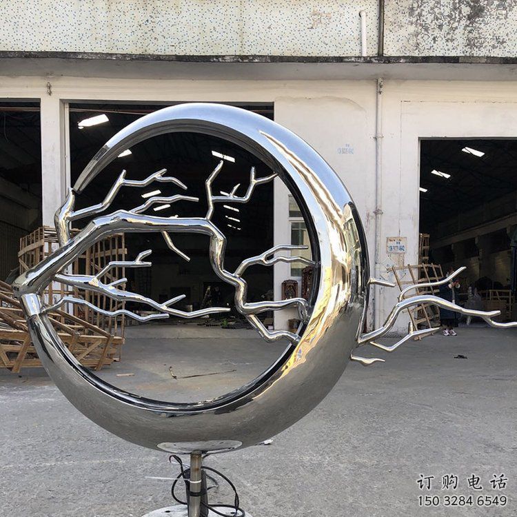 圓環(huán)樹雕塑供應(yīng)，景觀雕塑，不銹鋼圓環(huán)樹雕塑廠家