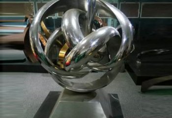 地產(chǎn)雙環(huán)雕塑定做，城區(qū)小品，景觀不銹鋼雙環(huán)雕塑定價