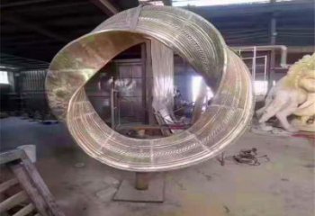 雙環(huán)雕塑供需，標識雕塑，不銹鋼雙環(huán)雕塑制造商