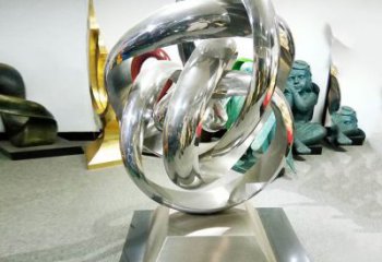 雙環(huán)雕塑選定，美陳雕塑，現(xiàn)代不銹鋼雙環(huán)雕塑優(yōu)選