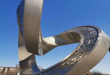 雙環(huán)雕塑制造商，城市雕塑，不銹鋼雙環(huán)雕塑觀賞型