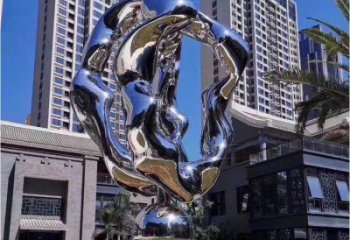 雙環(huán)雕塑制造商，鋼管組合，公共不銹鋼雙環(huán)雕塑優(yōu)選