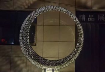 圓環(huán)雕塑供應(yīng)，城區(qū)小品，燈光圓環(huán)雕塑制造商