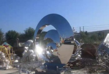 公園圓環(huán)雕塑，噴砂發(fā)光雕塑，鍛造工藝