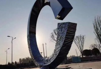 室外圓環(huán)雕塑展品，公園小品，不銹鋼圓環(huán)雕塑供需