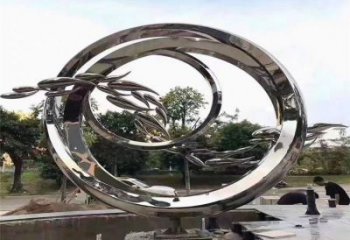 圓環(huán)雕塑常用，公園小品，房地產(chǎn)不銹鋼圓環(huán)雕塑生產(chǎn)商