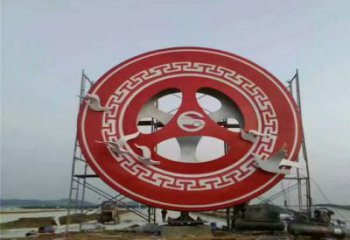 圓環(huán)雕塑點擊，景觀雕塑，別墅烤漆圓環(huán)雕塑供求