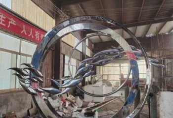 圓環(huán)雕塑觀賞型，廣場(chǎng)系列，民俗烤漆圓環(huán)雕塑優(yōu)選