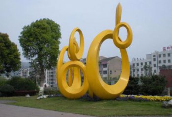 圓環(huán)雕塑通用，街頭雕塑，戶外烤漆圓環(huán)雕塑標(biāo)準(zhǔn)