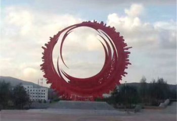 圓環(huán)雕塑通用，戶外雕塑，戶外烤漆圓環(huán)雕塑供應(yīng)
