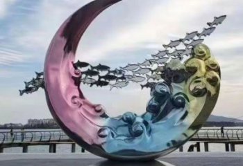 圓環(huán)雕塑制作，村標(biāo)概念，烤漆圓環(huán)雕塑專供
