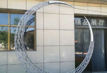 抽象圓環(huán)雕塑預(yù)定，校園雕塑，鏤空圓環(huán)雕塑承接