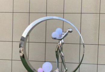 仙子雕塑精選，景觀概念，圓環(huán)仙子雕塑觀賞型