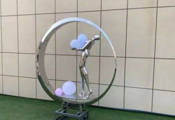仙子景觀雕塑常用，酒店擺件，圓環(huán)仙子雕塑觀賞型