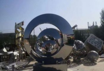 圓鏡雕塑承接，城市雕塑，不銹鋼圓鏡雕塑精品