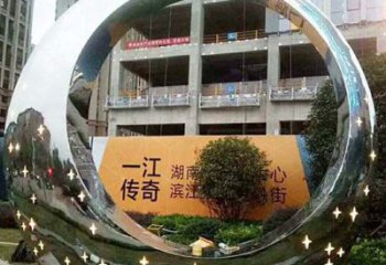 城市圓圈雕塑選用，透雕系列，現(xiàn)代不銹鋼圓圈雕塑優(yōu)價