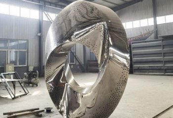 鈦金圓圈雕塑制造，廣場雕塑，制造不銹鋼圓圈雕塑批發(fā)