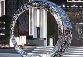 圓環(huán)雕塑標準，景觀雕塑，不銹鋼圓圈雕塑廠家提供