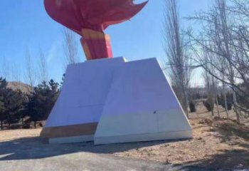 戶(hù)外火把雕塑訂做，多彩藝術(shù)，不銹鋼火把雕塑制造