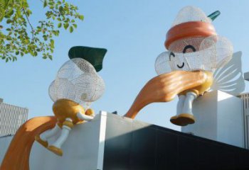 鏤空卡通雕塑承接，鍛造工藝，鐵藝卡通雕塑廠家訂做