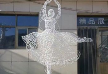 鏤空舞者雕塑承接，城市裝飾，大型鐵藝跳舞雕塑公司