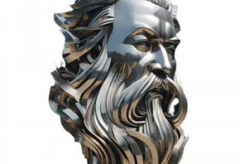 白鋼人頭像雕塑供需，標(biāo)識雕塑，鏡面西方人雕塑制造商